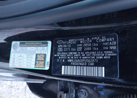 2023 Hyundai Elantra Sel z USA, uszkodzony, nr VIN KMHLS4AG5PU562971